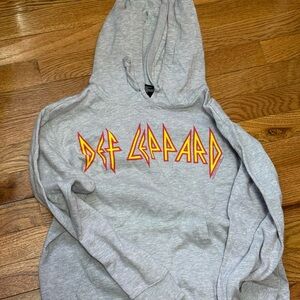 Forever 21 Gray Def Leppard Hoodie